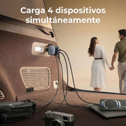 Cargador para auto Ugreen NEXODE 145W con cable retráctil integrado - 55910B