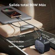 Cargador Ugreen NEXODE para Auto 90W con cable incluido (EC603 / 55909B)