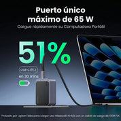 Cargador Nexode UGREEN 65W – 3 Puertos, Gris (X553 / 45223)