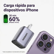 Cargador de Pared UGREEN Nexode 45W Dual USB-C - 90572