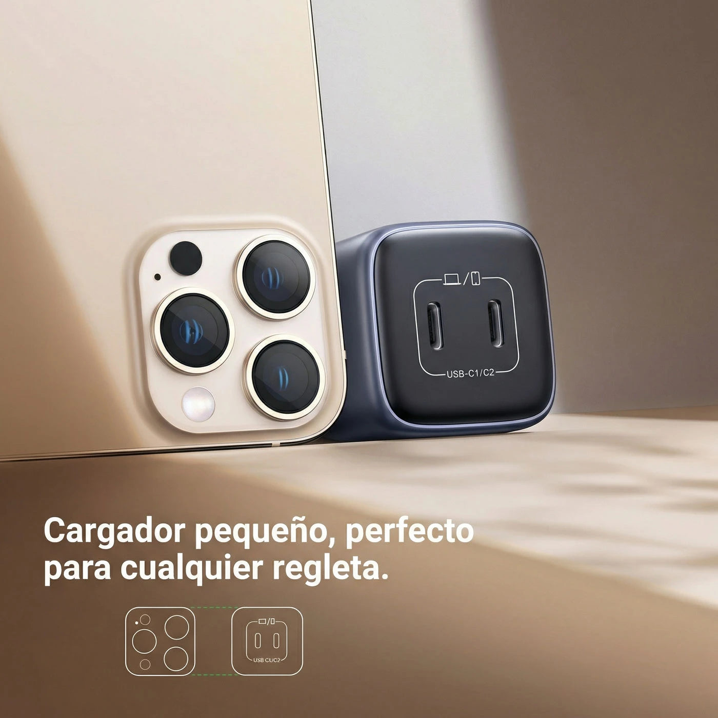 Cargador de Pared UGREEN Nexode 45W Dual USB-C - 90572
