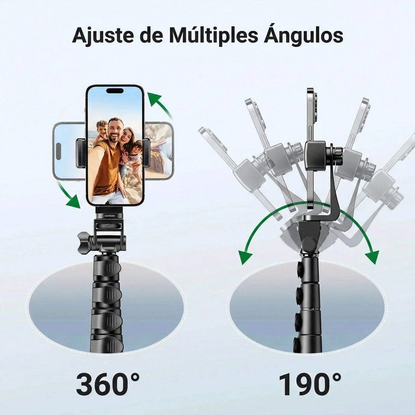 Trípode UGREEN 2-en-1 con Bluetooth remoto para teléfono, iPhone, Galaxy y GoPro 15609