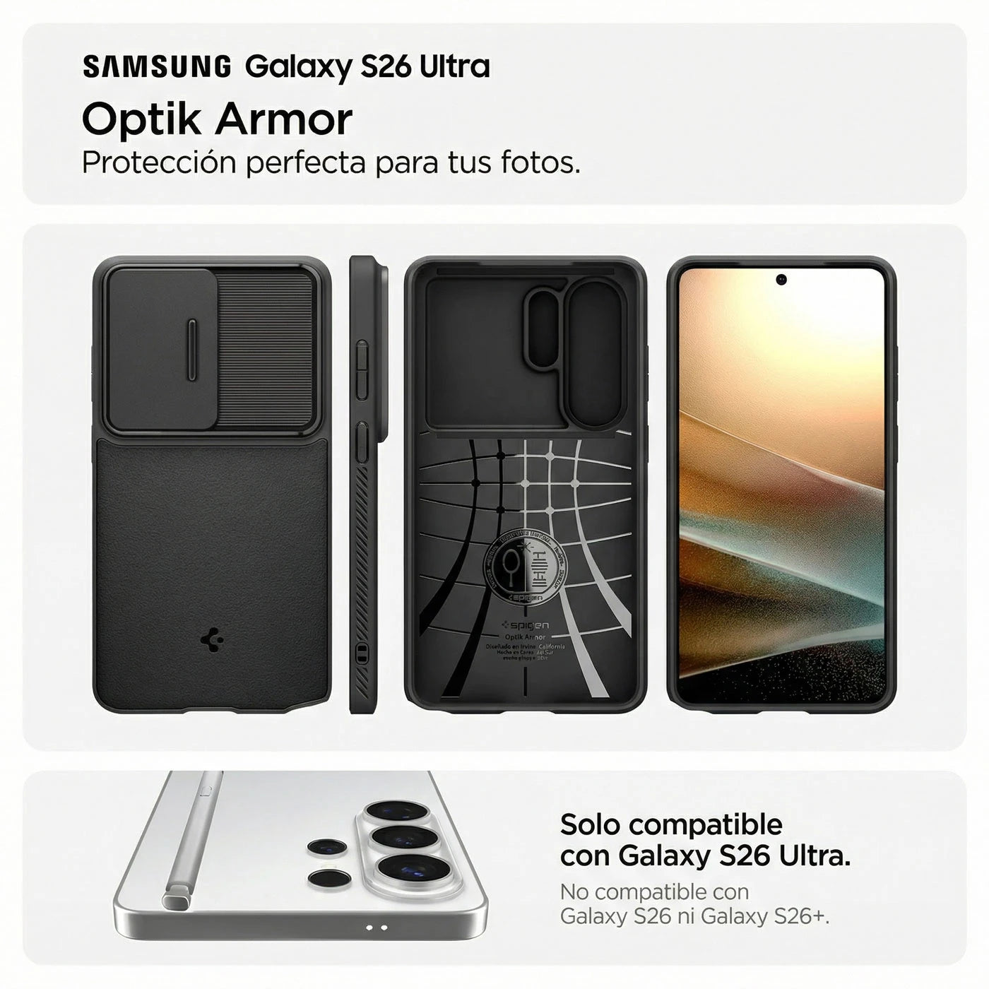 Case Spigen Optik Armor Galaxy S26 Ultra