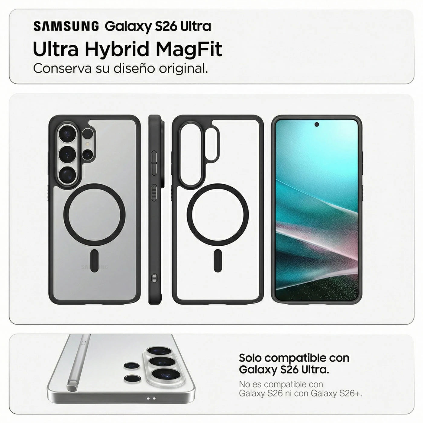 Case Spigen Ultra Hybrid Galaxy S26 Ultra (MagSafe) - Matte Black