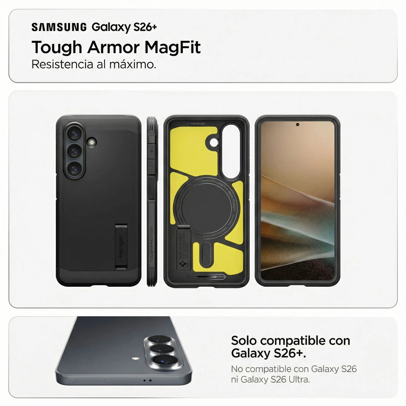 Case Spigen Tough Armor MagFit Galaxy S26 Plus (MagSafe) - Black
