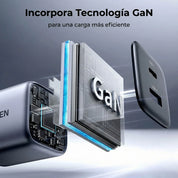 Cargador UGREEN 30W GaN - 2 Puertos