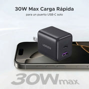 Cargador UGREEN 30W GaN - 2 Puertos