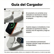 Cargador Magsafe Ringke Qi2 25W 3-in-1 Folding Stand