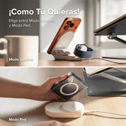 Cargador Magsafe Ringke Qi2 25W 3-in-1 Folding Stand