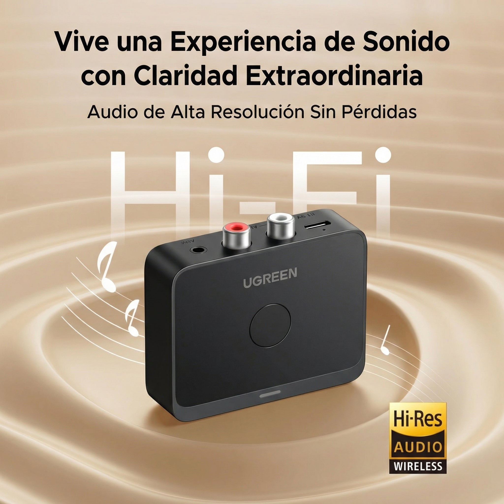 UGREEN Receptor de audio Bluetooth 6.0 Hi-Res - 55545