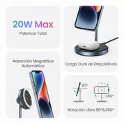 Cargador inalámbrico 2 en 1 UGREEN (90668)
