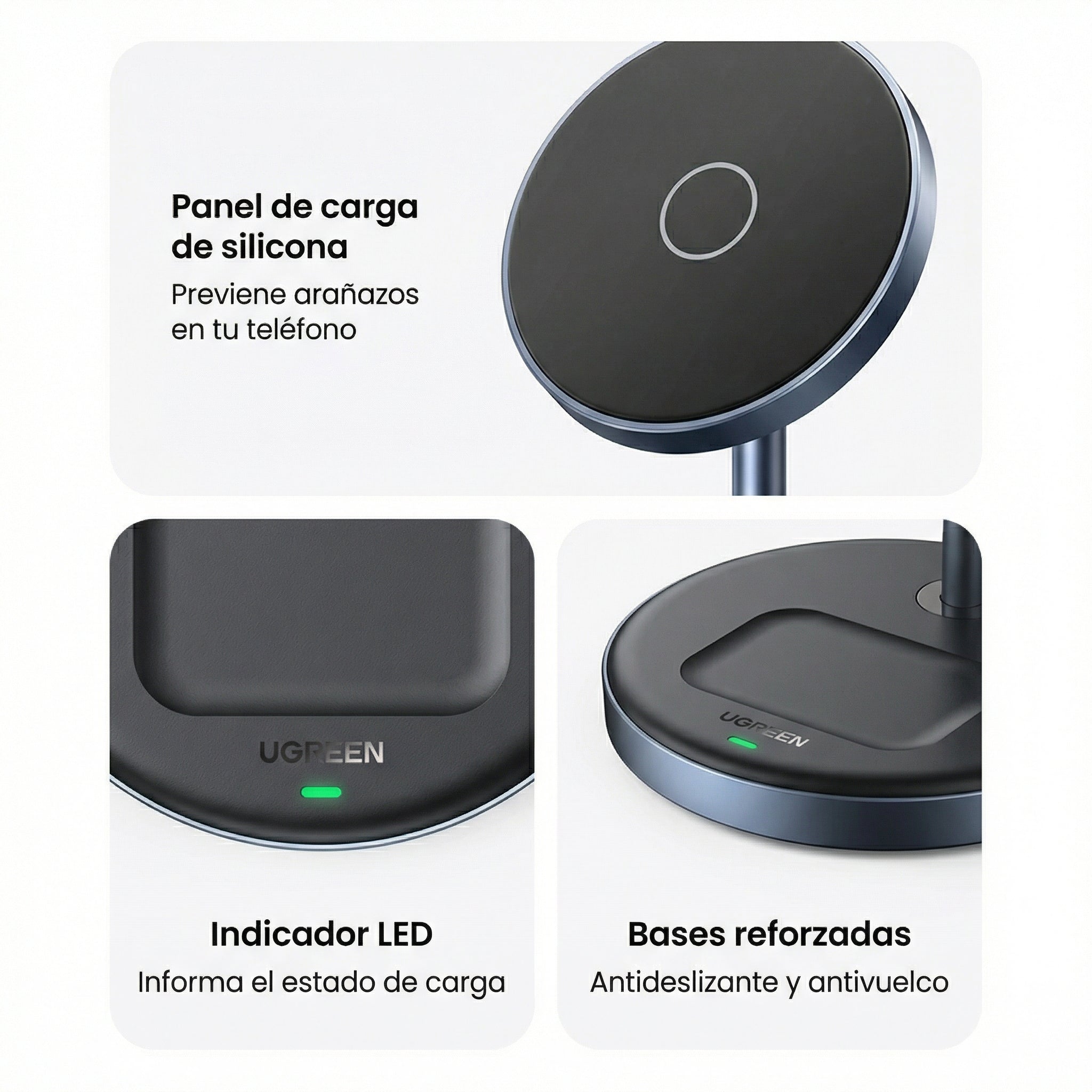 Cargador inalámbrico 2 en 1 UGREEN (90668)