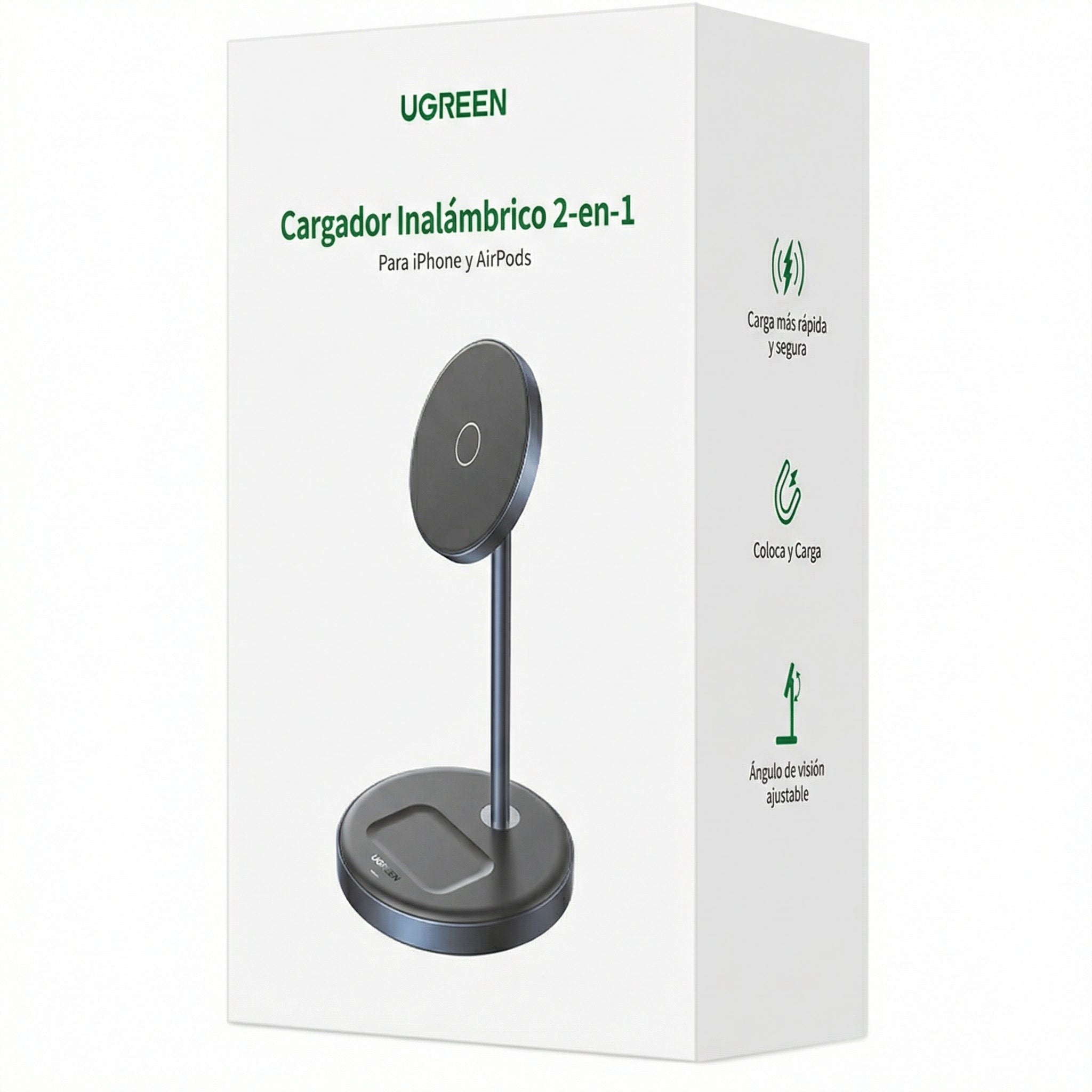 Cargador inalámbrico 2 en 1 UGREEN (90668)