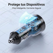 Cargador para auto UGREEN 50W Dual USB-C PD - 70594