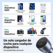 Cargador para auto UGREEN 50W Dual USB-C PD - 70594