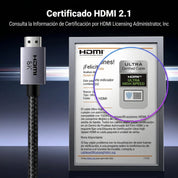 Cable HDMI UGREEN 8K 60Hz / 4K 240Hz 2.1 – 2 m, trenzado (25910)