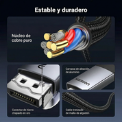 Cable UGREEN DisplayPort a HDMI 4K 60Hz – 3 m, trenzado (DP119 / 25491) - OPENBOX