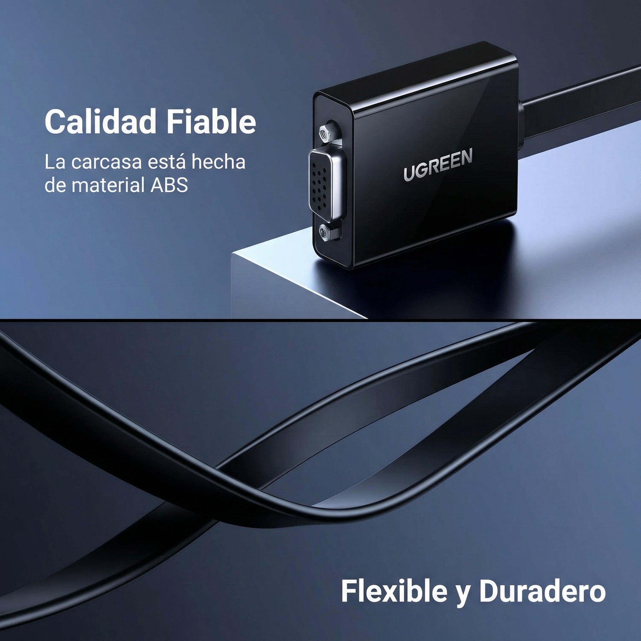 Adaptador UGREEN HDMI a VGA con Audio 3.5 mm – 1080p 60Hz (40248)