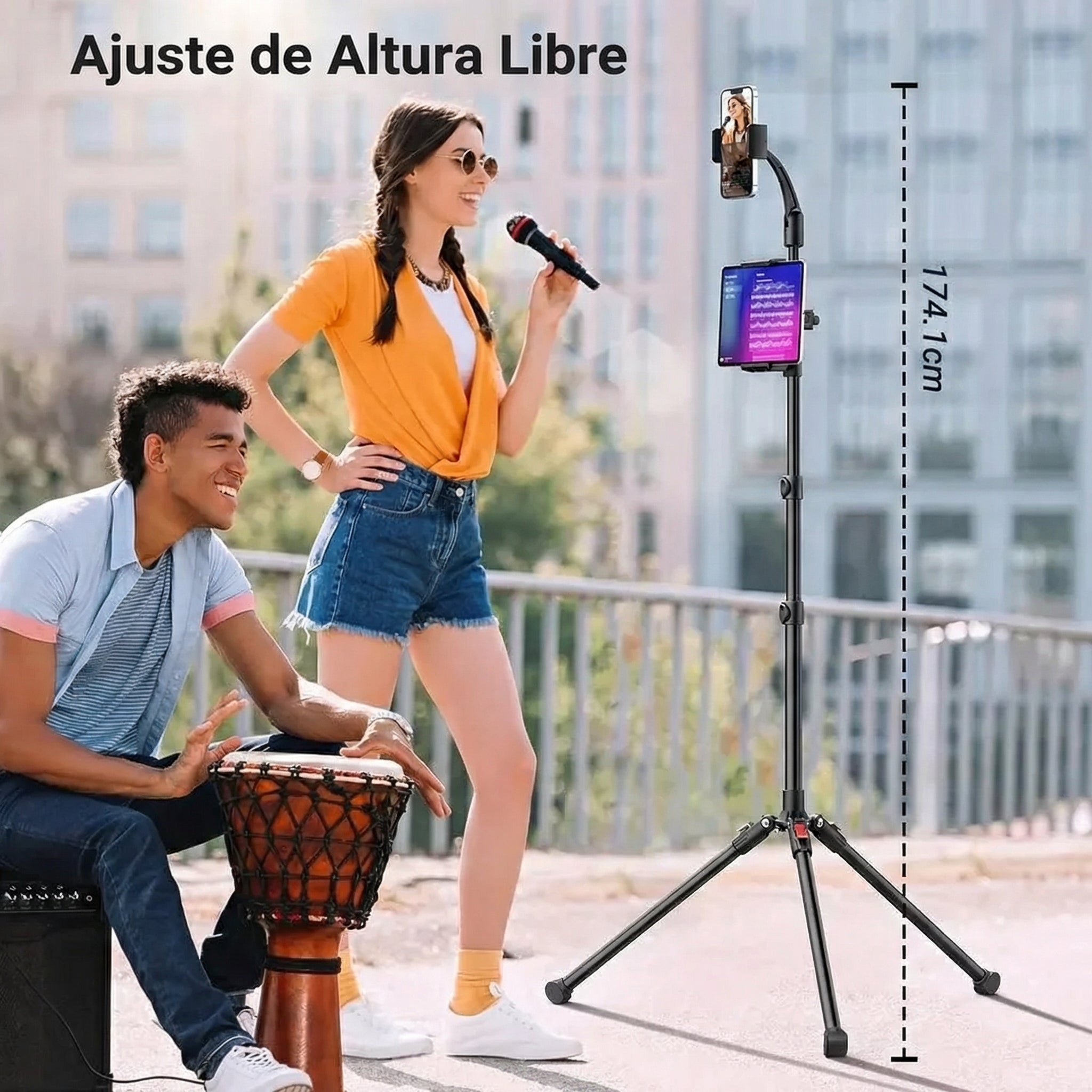 Trípode Dual 2-en-1 UGREEN para celular y tablet (4.7″ a 13″) - 15647