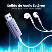 UGREEN 80864 USB TO 3.5MM STEREO SOUND ADAPTER