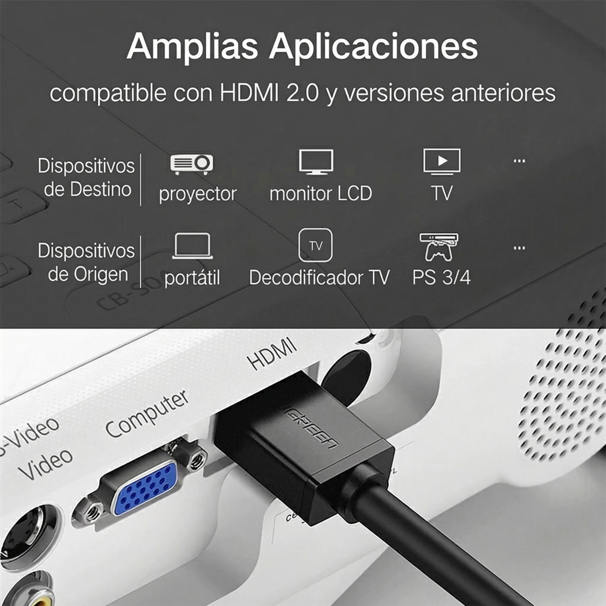 UGREEN 10111 - cable HDMI 15M 4K 60Hz con Ethernet