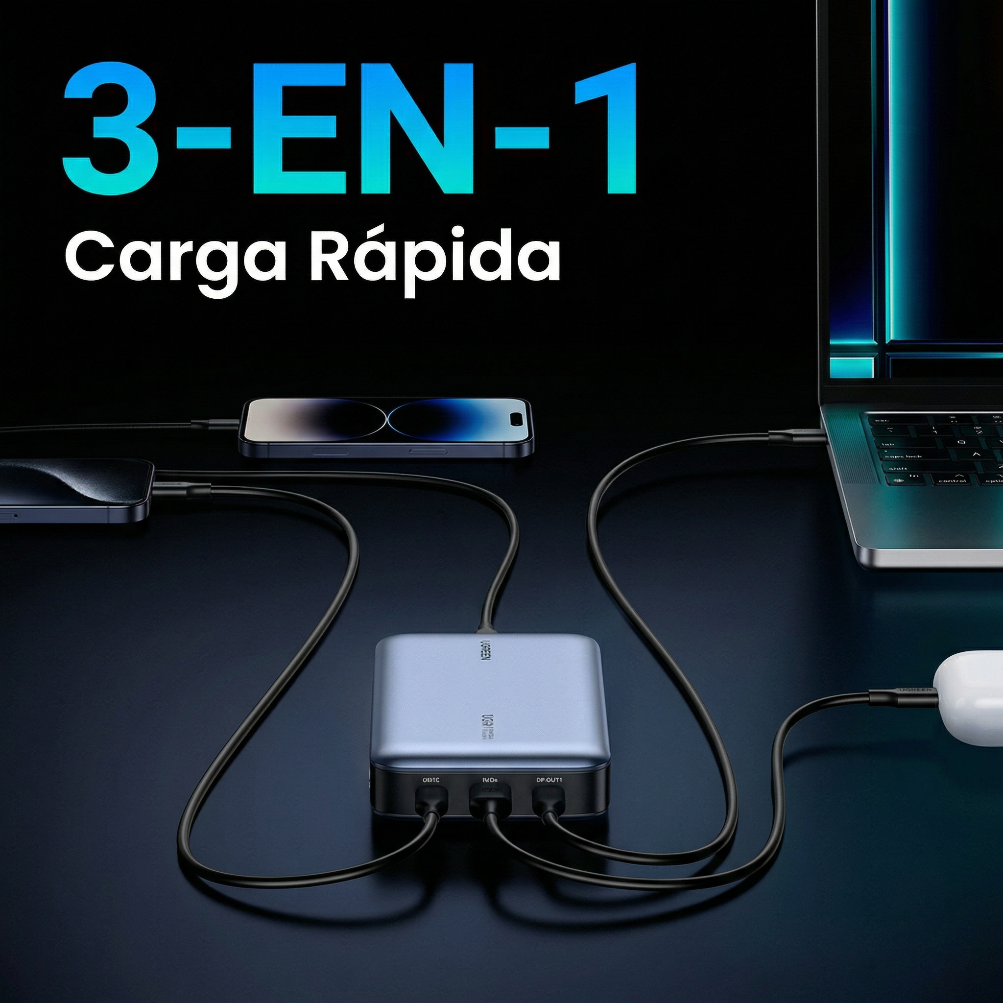 Power Bank UGREEN PB720 20000 mAh 100W Gris - 25188