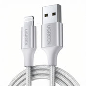 Cable UGREEN Lightning a USB 2.4A – 1 m (60161, Silver) - OPENBOX