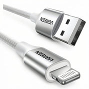 Cable UGREEN Lightning a USB 2.4A – 1 m (60161, Silver) - OPENBOX