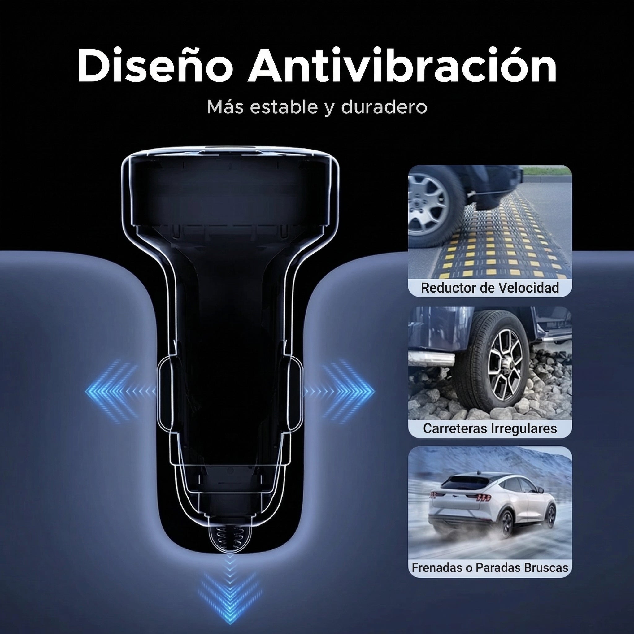 Cargador para auto UGREEN 130W 2×USB-C + 1×USB-A (EC705 / 35025)