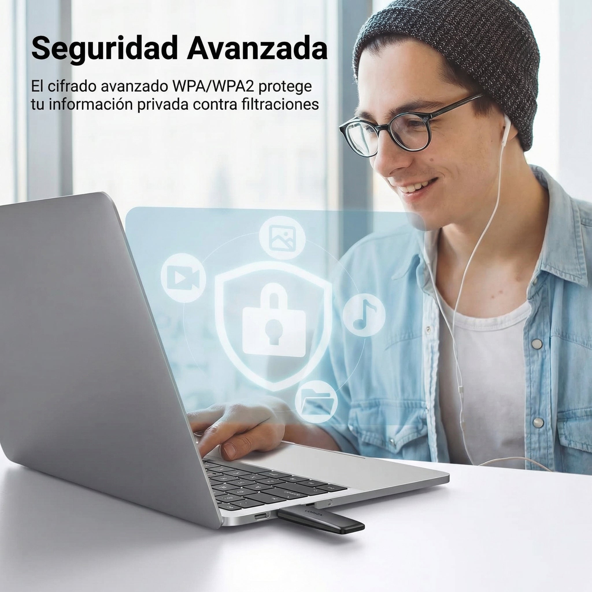 Ugreen Adaptador Wi-fi USB Doble Banda - 50340