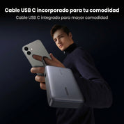 Power Bank 165W 20,000mAh con cable retráctil UGREEN (55996B)