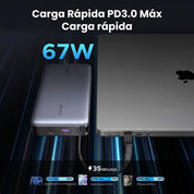 Power Bank 165W 20,000mAh con cable retráctil UGREEN (55996B)