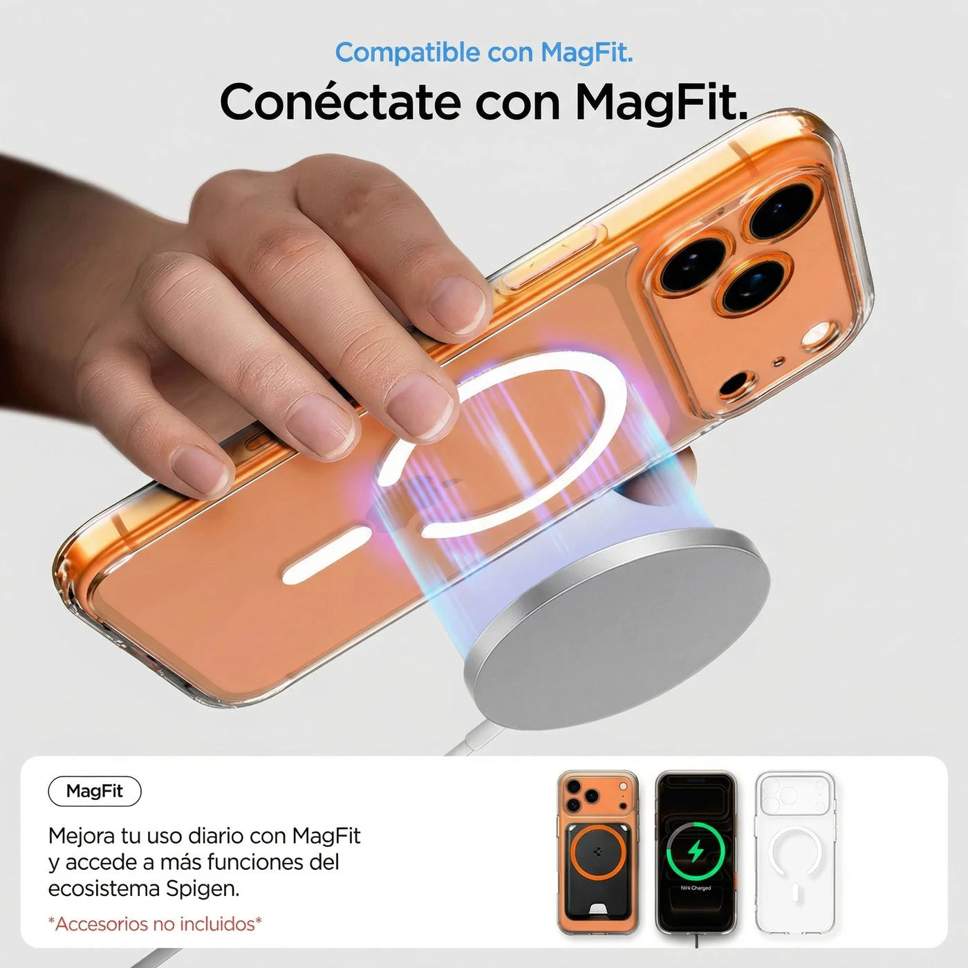 Case Spigen Crystal Hybrid iPhone 17 Pro (MagSafe) - White