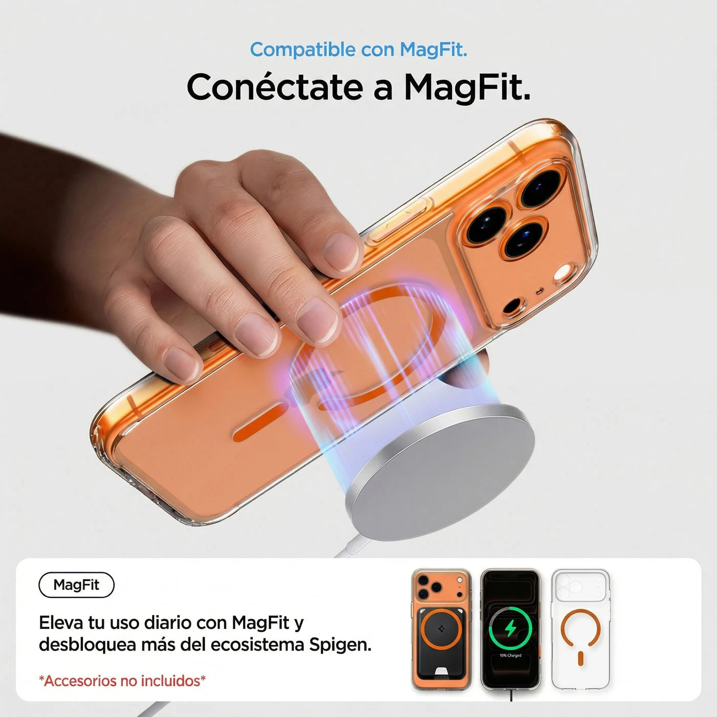 Case Spigen Ultra Hybrid iPhone 17 Pro Max (MagSafe) - Clear Orange