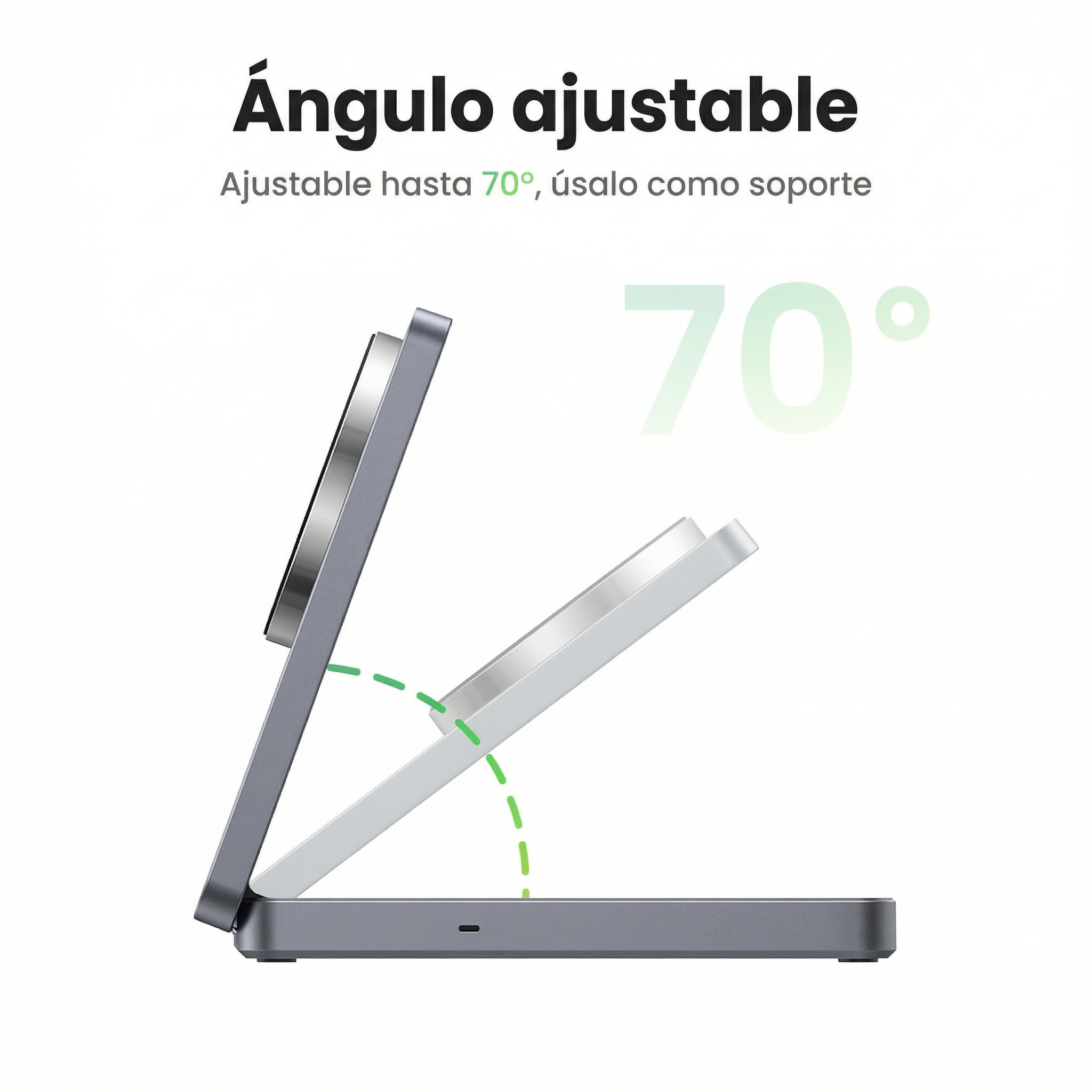 Cargador Inalámbrico UGREEN MagSafe 2-en-1 15W (45023)