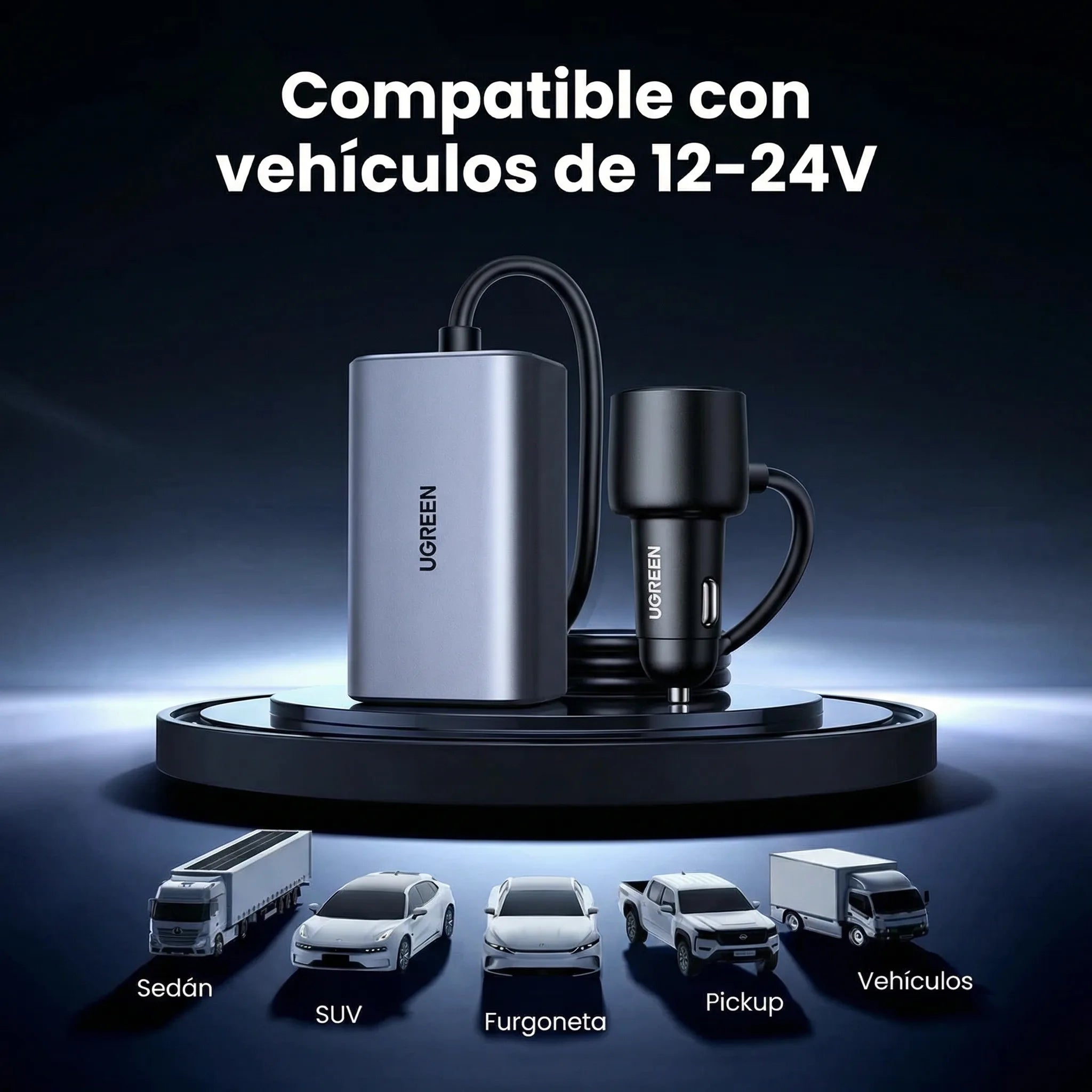 Cargador para Auto UGREEN 150W Multipuerto (EC706 / 35571)