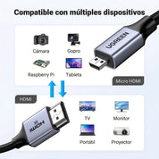 Cable Micro HDMI a HDMI 8K 2m UGREEN (15517)