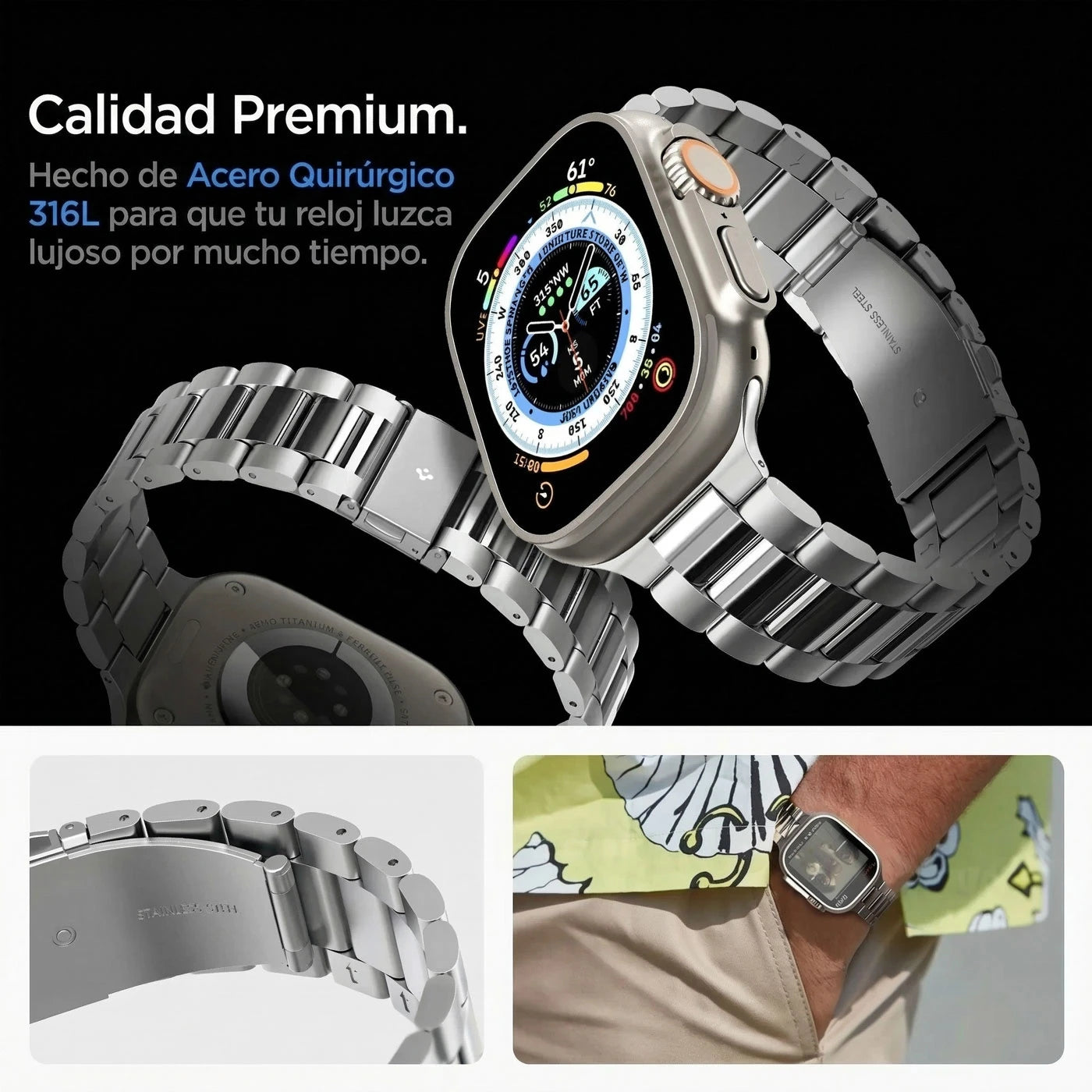 Correa Spigen Modern Fit 316L Apple Watch (49mm / 46mm / 45mm / 44mm)