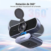 Camara Web Ugreen Cm717 Fhd 2K 30 Fps Negro 25442