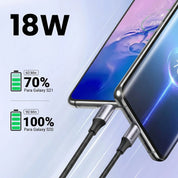 Cable UGREEN USB-A a USB-C trenzado 2M 18W - 60128