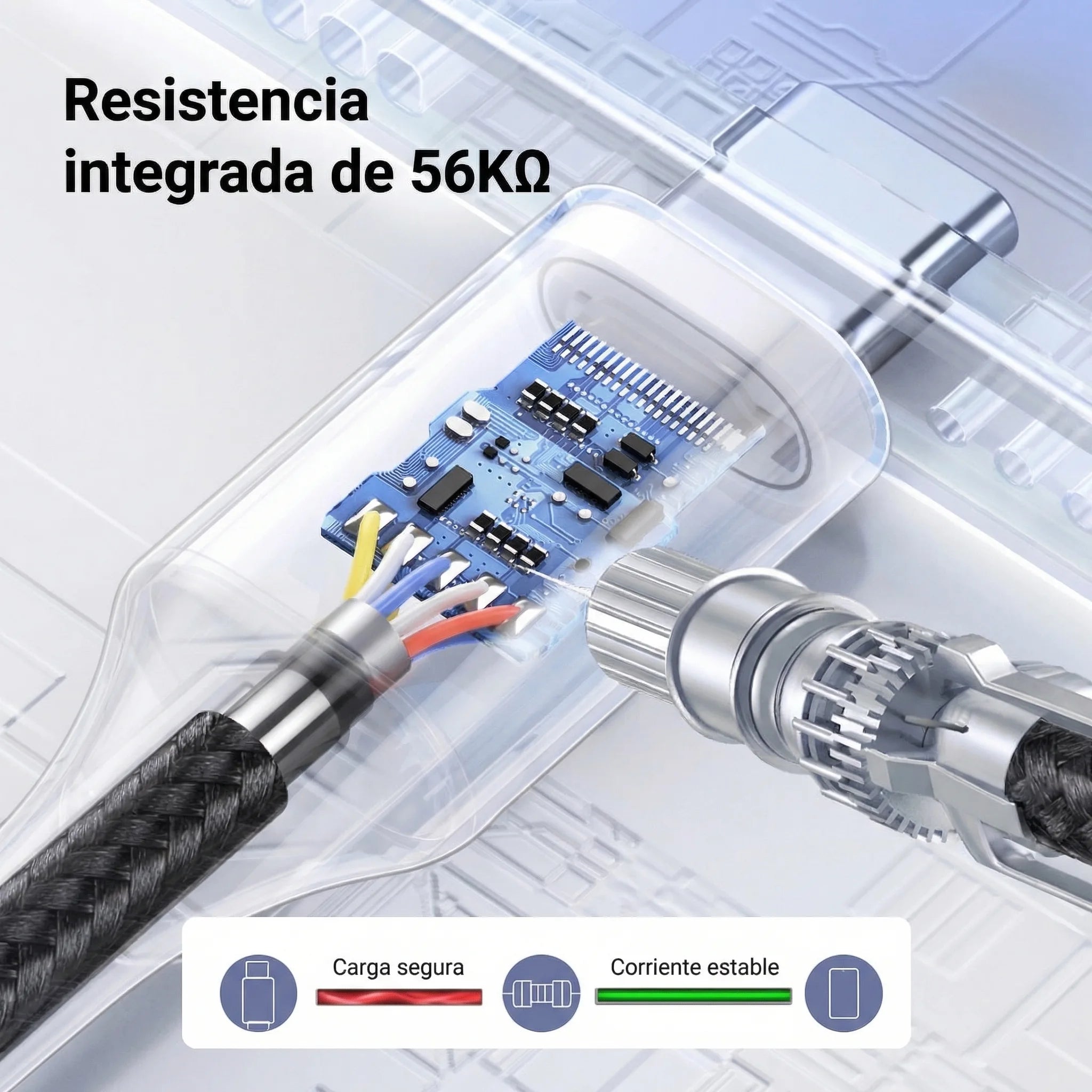 Cable UGREEN USB-A a USB-C trenzado 1M 18W - 60126