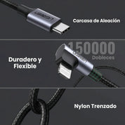 UGREEN MFi Certification Lightning Cable - 30W 90 Degree U