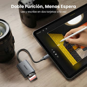 Lector de Tarjetas UGREEN 2 en 1 USB-C a SD/ Micro SD