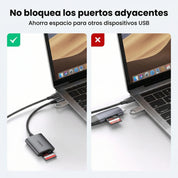 Lector de Tarjetas UGREEN 2 en 1 USB-C a SD/ Micro SD
