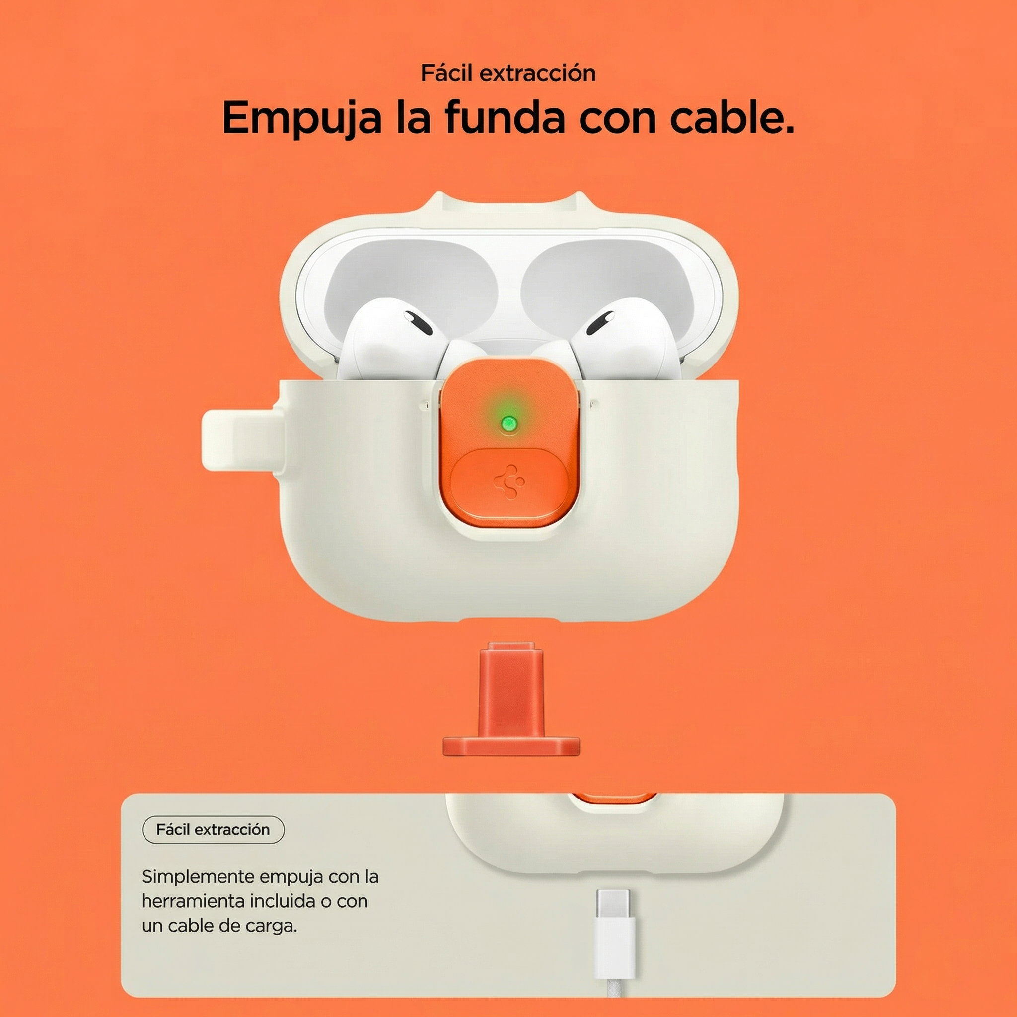 Case Spigen Nano Pop Lock AirPods Pro 3 - Orange Beige