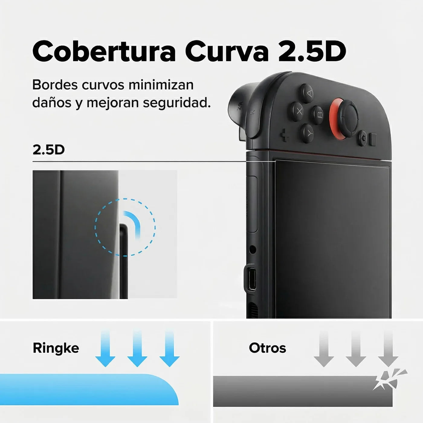 Mica Vidrio Ringke Easy Slide Nintendo Switch 2 (Instalador) 2 UND