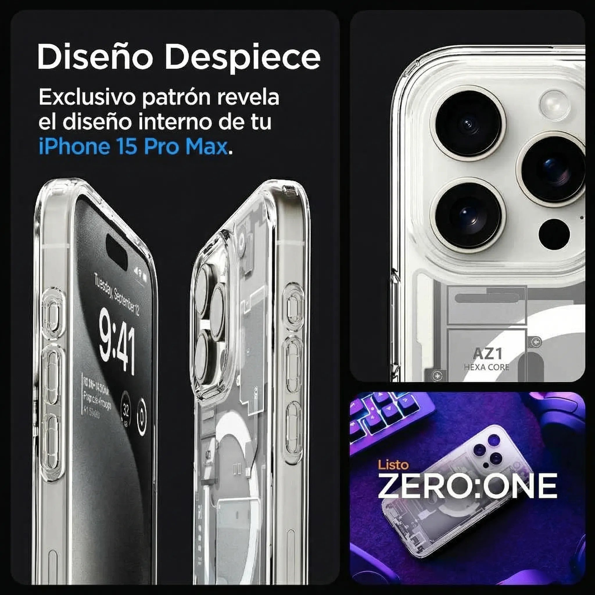 Case Spigen Ultra Hybrid Zero One White iPhone 15 Pro Max (MagSafe)
