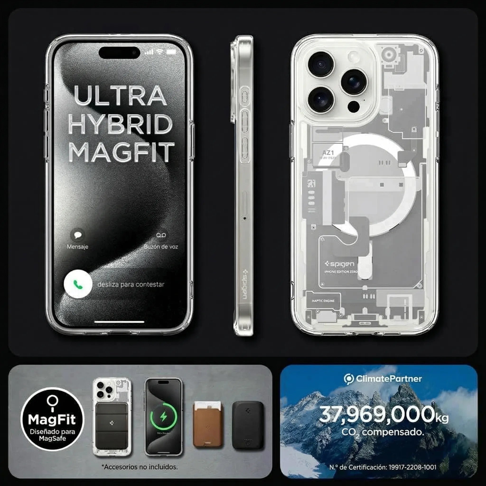 Case Spigen Ultra Hybrid Zero One White iPhone 15 Pro Max (MagSafe)
