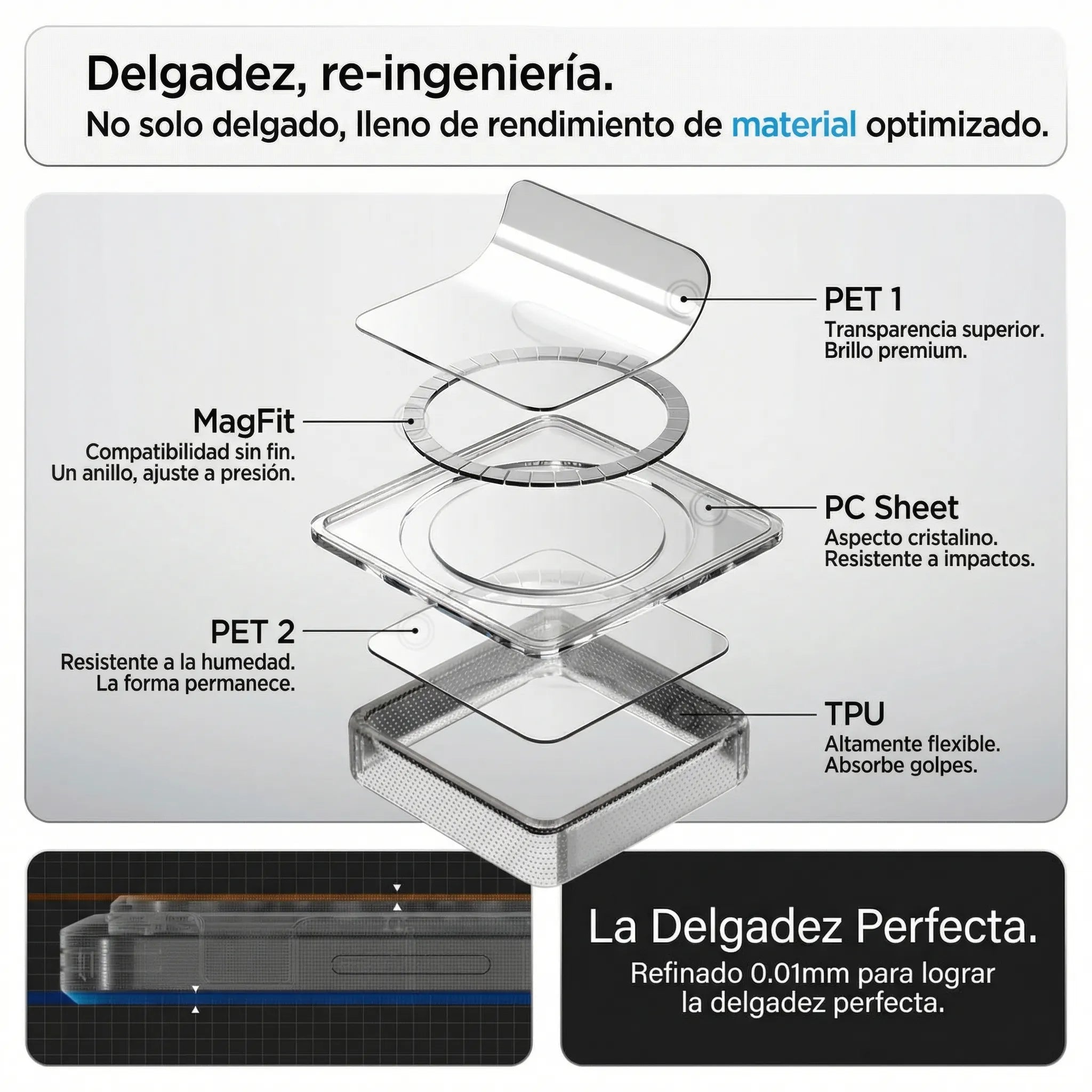 Case Spigen Ultra Hybrid Zero One Mag Fit Galaxy S26 Ultra (MagSafe) Qi2 - White