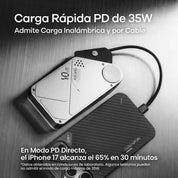 Power Bank Aulumu M10 10,000mAh Qi2 3 en 1 (Magsafe)